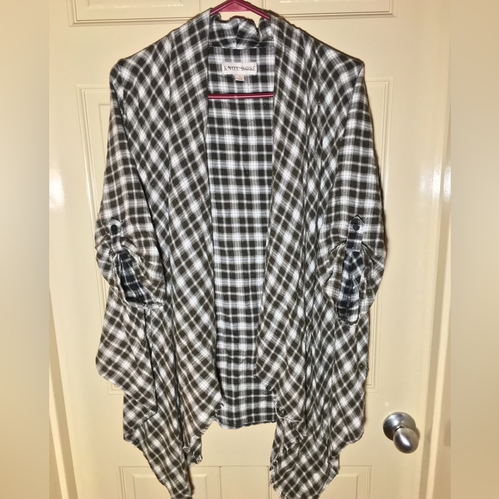 Flannel cardigan